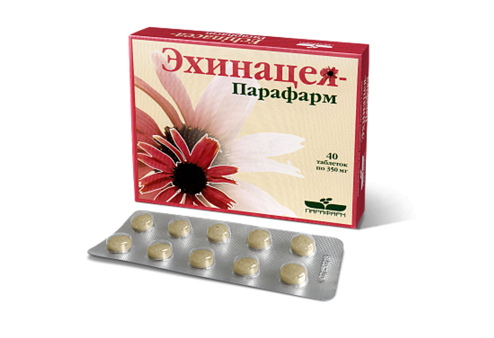 Эхинацея - Парафарм для укрепления иммунитета 40 таблеток по 350 мг