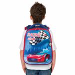 Ранец BRAUBERG PREMIUM, 2 отделения, с брелоком, дополнительный объем, для мальчиков, "Гоночный клуб", 38х29х18 см, 227819