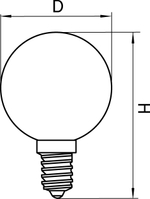 933822 Лампа энергосберегающая LED FILAMENT 220V G50 E27 6W=65W 400-430LM 360G CL 3000K 30000H