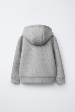 ZARA ТОЛСТОВКА БАЗОВАЯ ИЗ НЕОПРЕНА, СЕРЫЙ МЕЛАНЖ