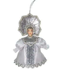 Елочные игрушки. Кукла-подвеска Снежинка