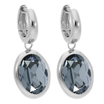 Серьги Qudo Creole TIVOLA small S silver night 310626 BW/S