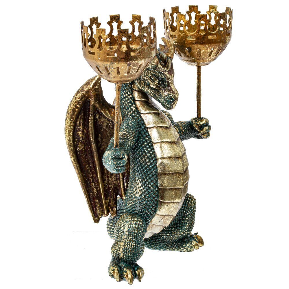 GAEM Подсвечник "Дракон", D 6 см, L14 W10 H22 см