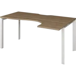 Стол эргономичный правый на металлокаркасе НТМП.П-040.ПР  1400x1000x750 Аргентум-МП