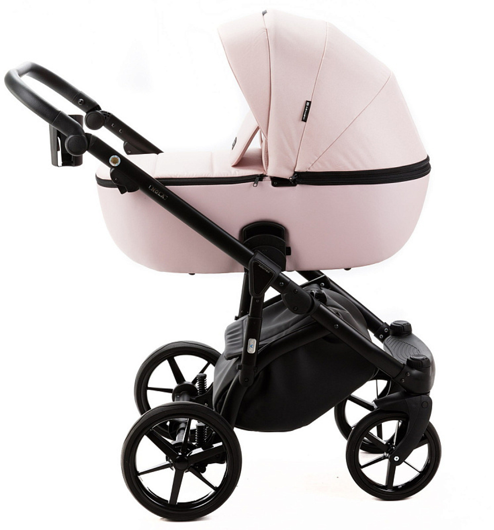 Детская коляска Adamex Nola 2 в 1 N-PS162 (СВ. РОЗ + СВ.РОЗ.ПЕРЛ. КОЖА)