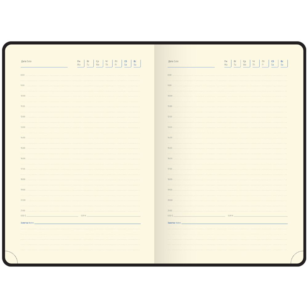 Ежедневник недатированный, А5, 136л., кожзам, Berlingo "Style", золотой срез, фиолетовый, с рисунком