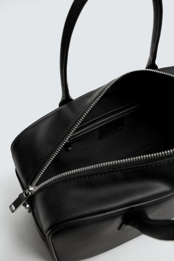 ZARA ОДНОТОННАЯ СУМКА, ЧЕРНЫЙ