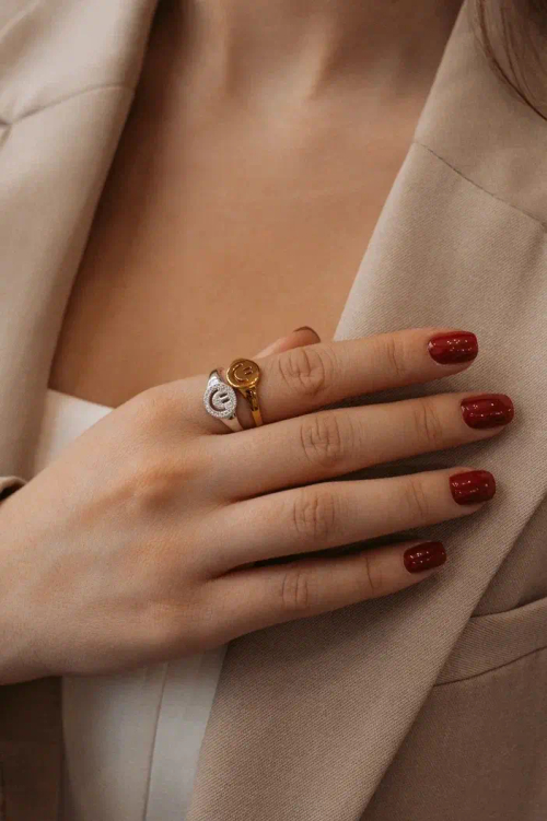 Кольцо ''Смайлик'' в золочении