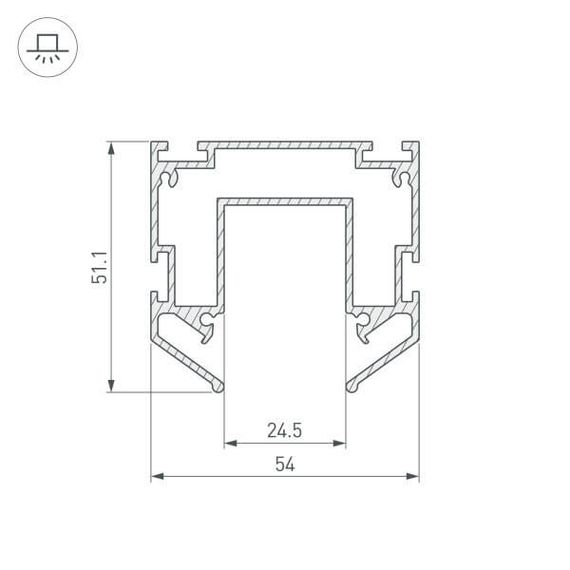 Профиль-держатель Arlight для магнитного шинопровода MAG-STRETCH-25-2000 035719