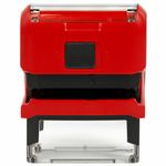 Штамп самонаборный 4-стр., 47х18 мм, синий, TRODAT 4912P4/DB, корпус КРАСНЫЙ, КАССЫ В КОМПЛЕКТЕ, 43218