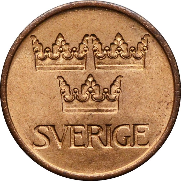 5 эре 1972 Швеция XF