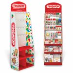 Стойка для размещения товара напольная усиленная ПИФАГОР, 200х60х40 см, 3 полки, 25 крючков, 504864