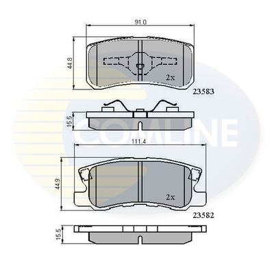 COMLINE - CBP0905-CML - Brake Pad Set, disc brake