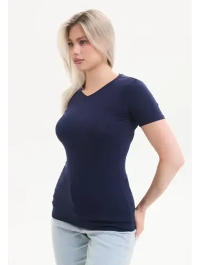 Футболка летняя с V-вырезом