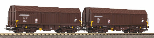 Набор из 2-х грузовых вагонов с телескопической крышей ÖBB, эпоха IV