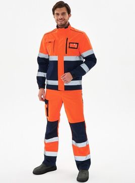 Костюм "ProfLine Specialist-2" полукомбинезон (оранжевый/т.синий)