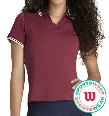 Женское поло Wilson Tennis Club - cranberry