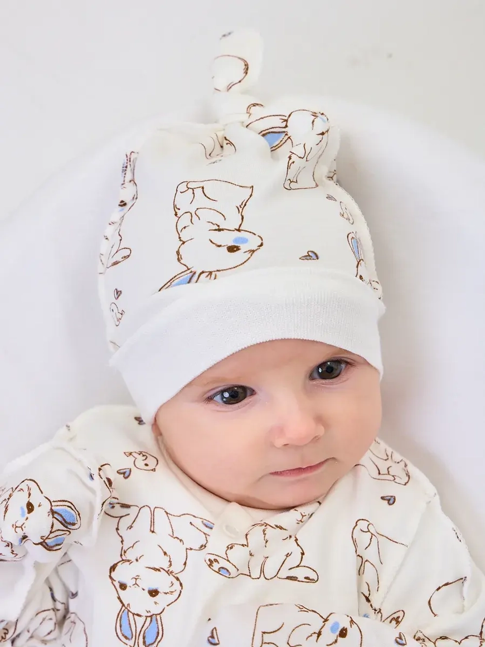 Летний конверт плюшевый на выписку для новорожденного