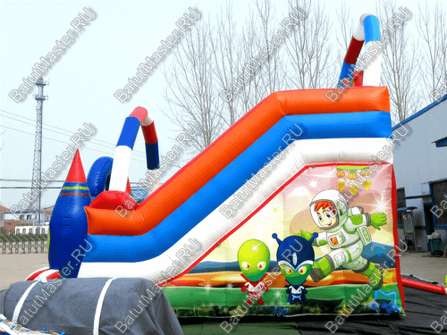 Коммерческий надувной батут "Новая ракета" 6*4.5*6 м