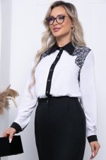 Блуза "Аника" Б7256 (белая) LT Collection (Акция)