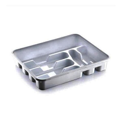 Лоток для столовых приборов. темно-серый