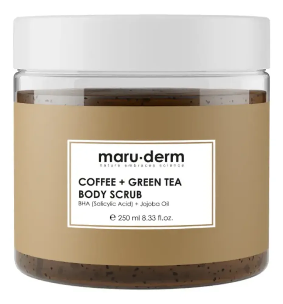 Maruderm, Скраб основе порошка кофейных зерен и экстракта зеленого чая - Coffee + Green Tea Body Scrub, 250 мл,