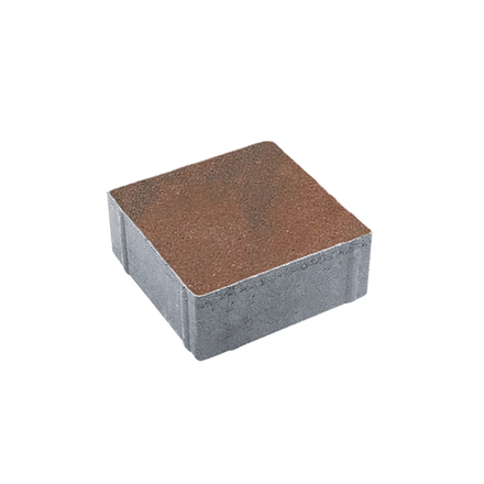 Тротуарная плитка КВАДРАТ 200х200 мм - Листопад гладкий Клинкер