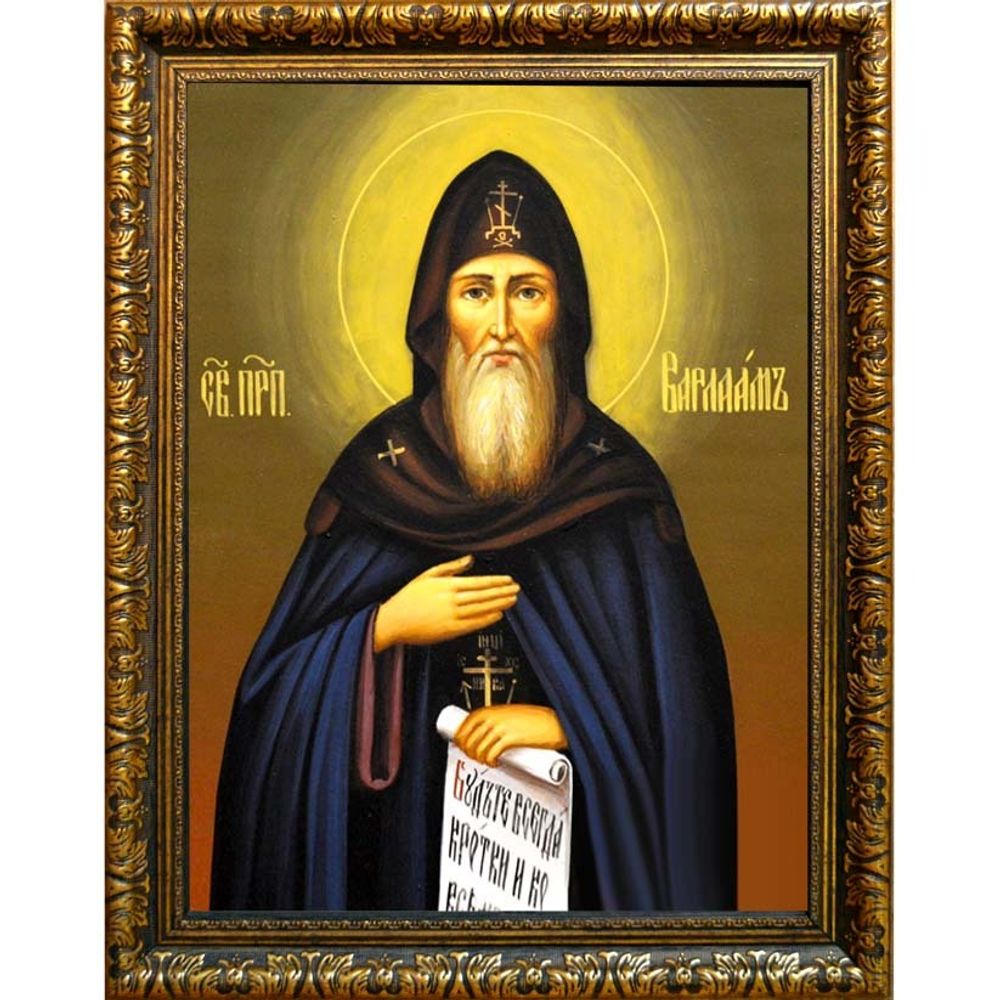 Варлаам Пинежский, Важский, Шенкурский, преподобный. Икона на холсте.