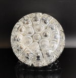 Ваза-подставка для цветов (роуз-боул, rose-bowl), стекло, пресс, винтаж Франция, 1960-1980 гг