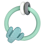 itzy ritzy, Ritzy Rattle®, силиконовый прорезыватель с погремушкой, для детей от 3 месяцев, кактус, 1 прорезыватель для зубов