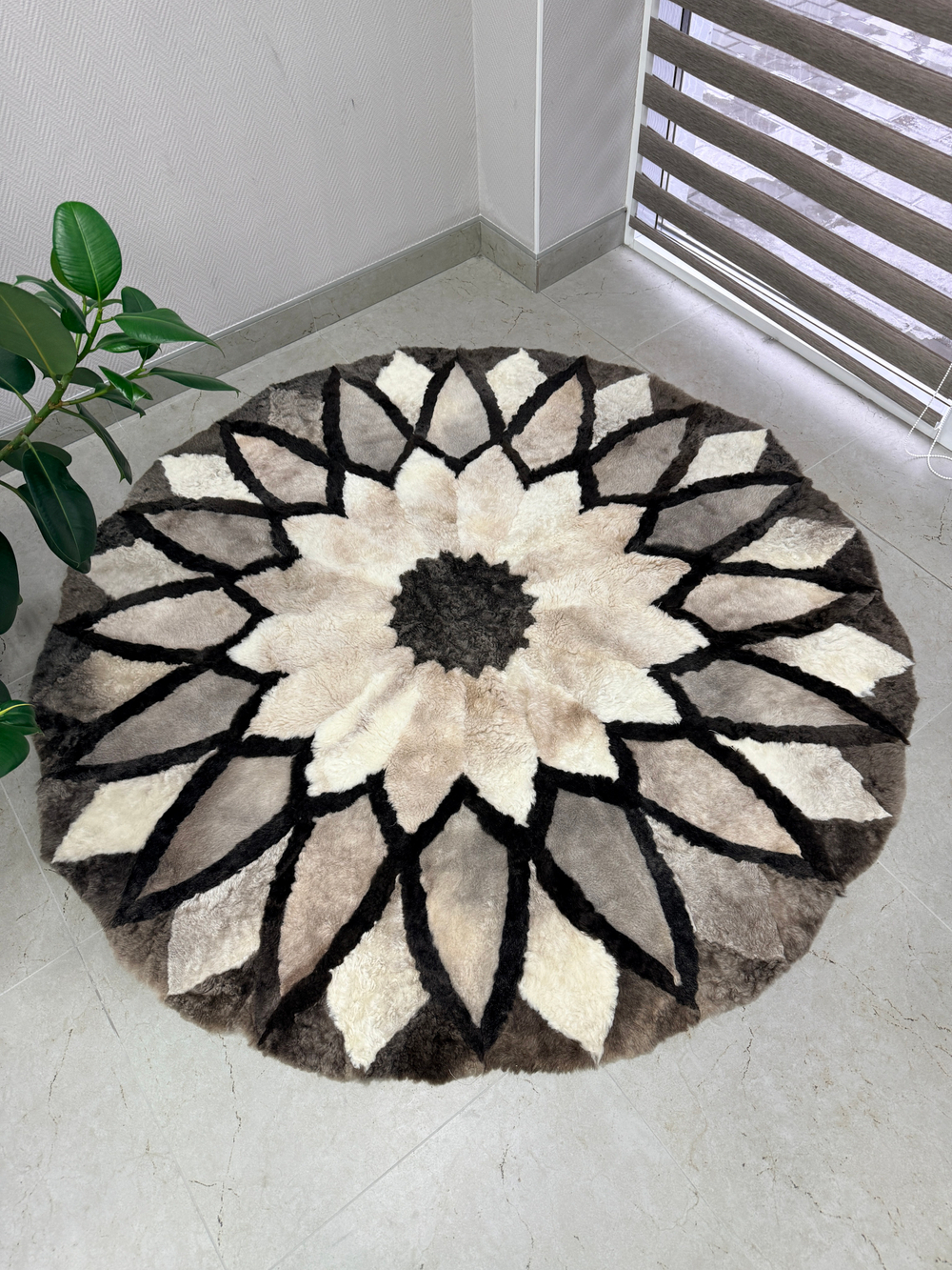 Ковер шкура натуральная овчина меховой