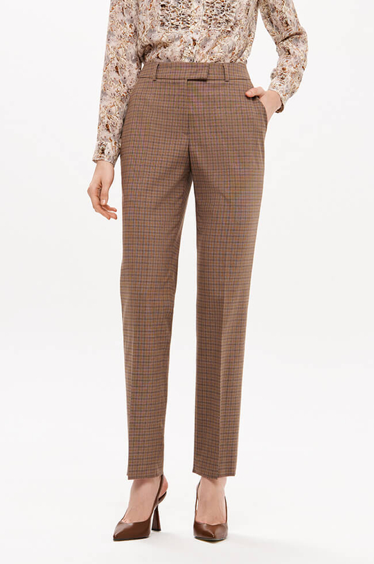 31191 Брюки женские (коричневый клетка)