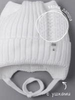 Шапка для девочки с ушками осенняя