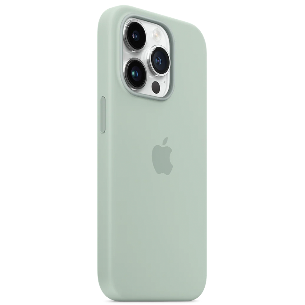 Силиконовый чехол с поддержкой MagSafe Apple Silicone Case для iPhone 14 Pro, Succulent (Агава)