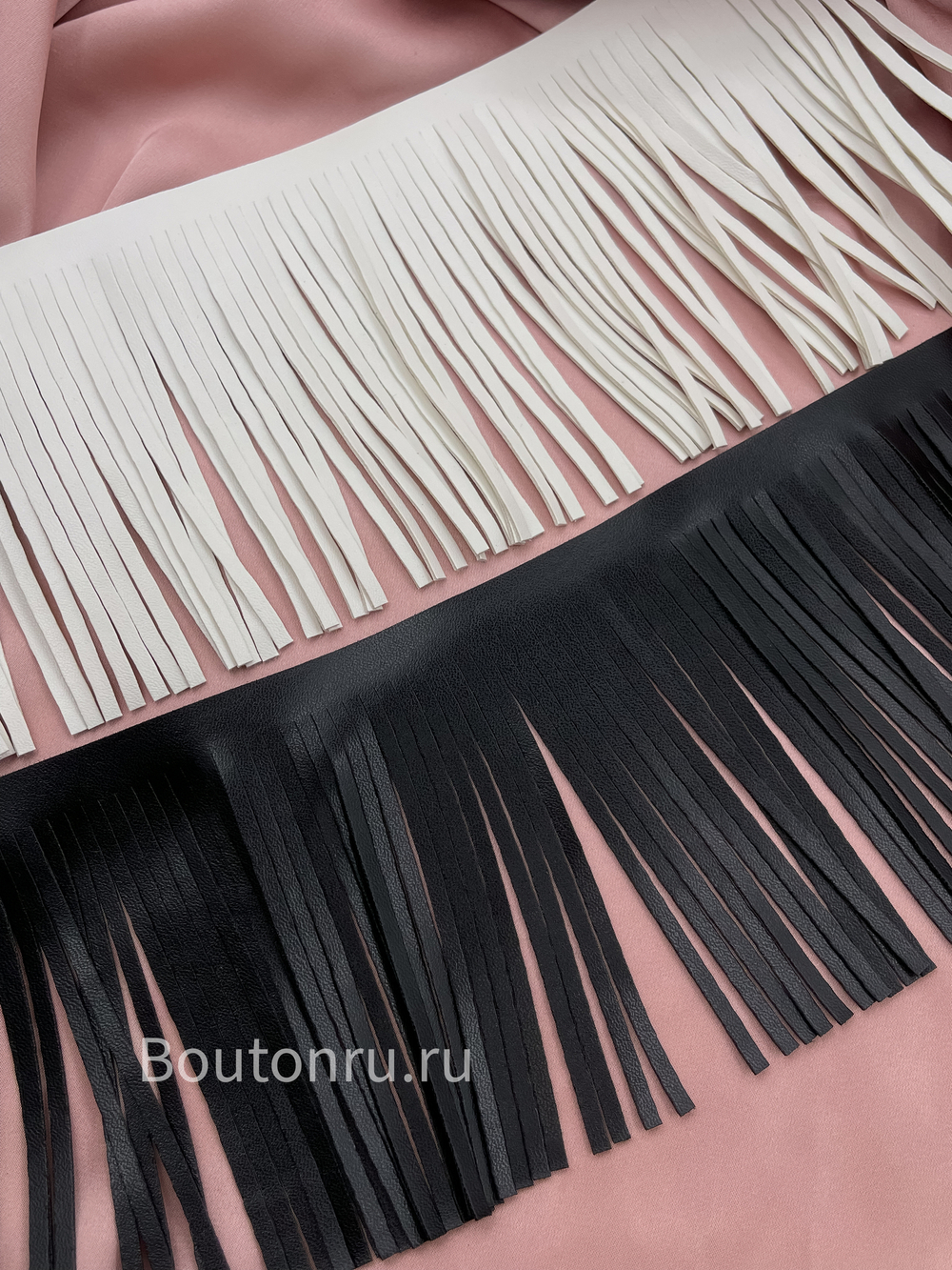 Бахрома белая из экокожи
