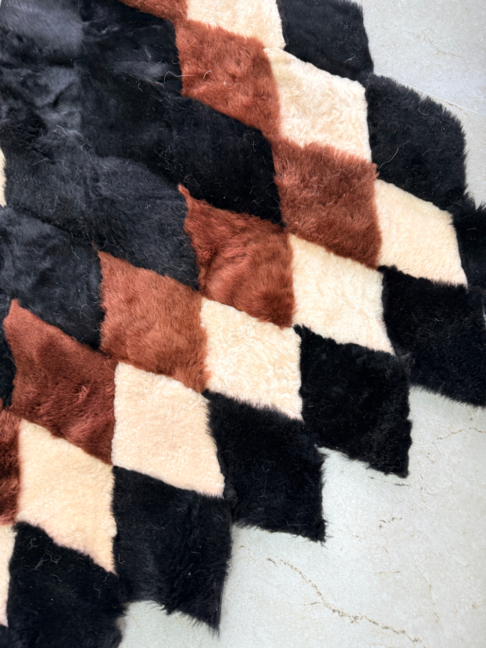 Покрывало меховое ковер из шкуры овчины