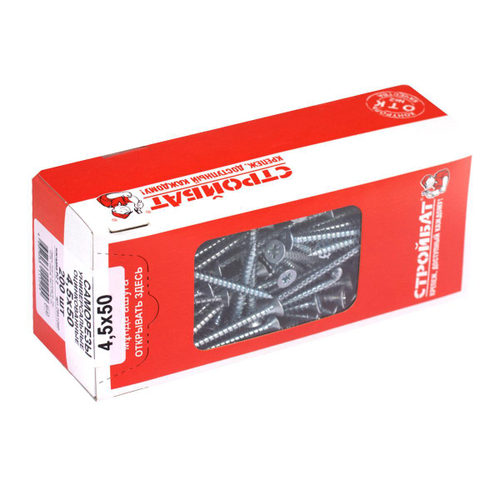 САМОРЕЗЫ СТРОЙБАТ УНИВЕРСАЛЬНЫЕ ОЦИНК 4,5Х50 200ШТ 7552