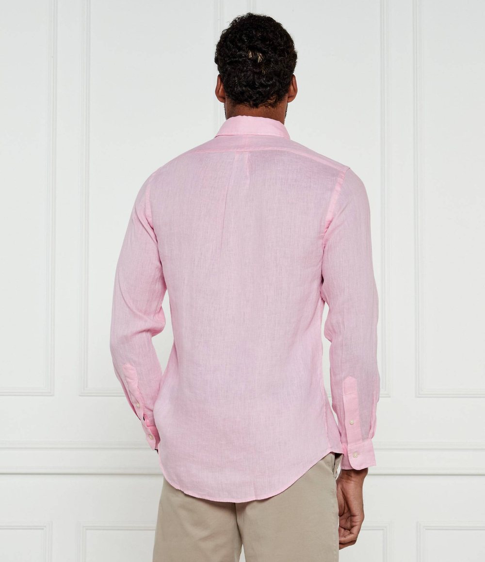 Льняная рубашка POLO RALPH LAUREN - розовый(710966294)