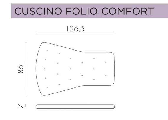 Подушка для кресла Folio голубая