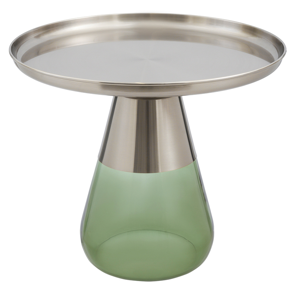 Столик кофейный dahl, D60х52 см, хром/зеленый