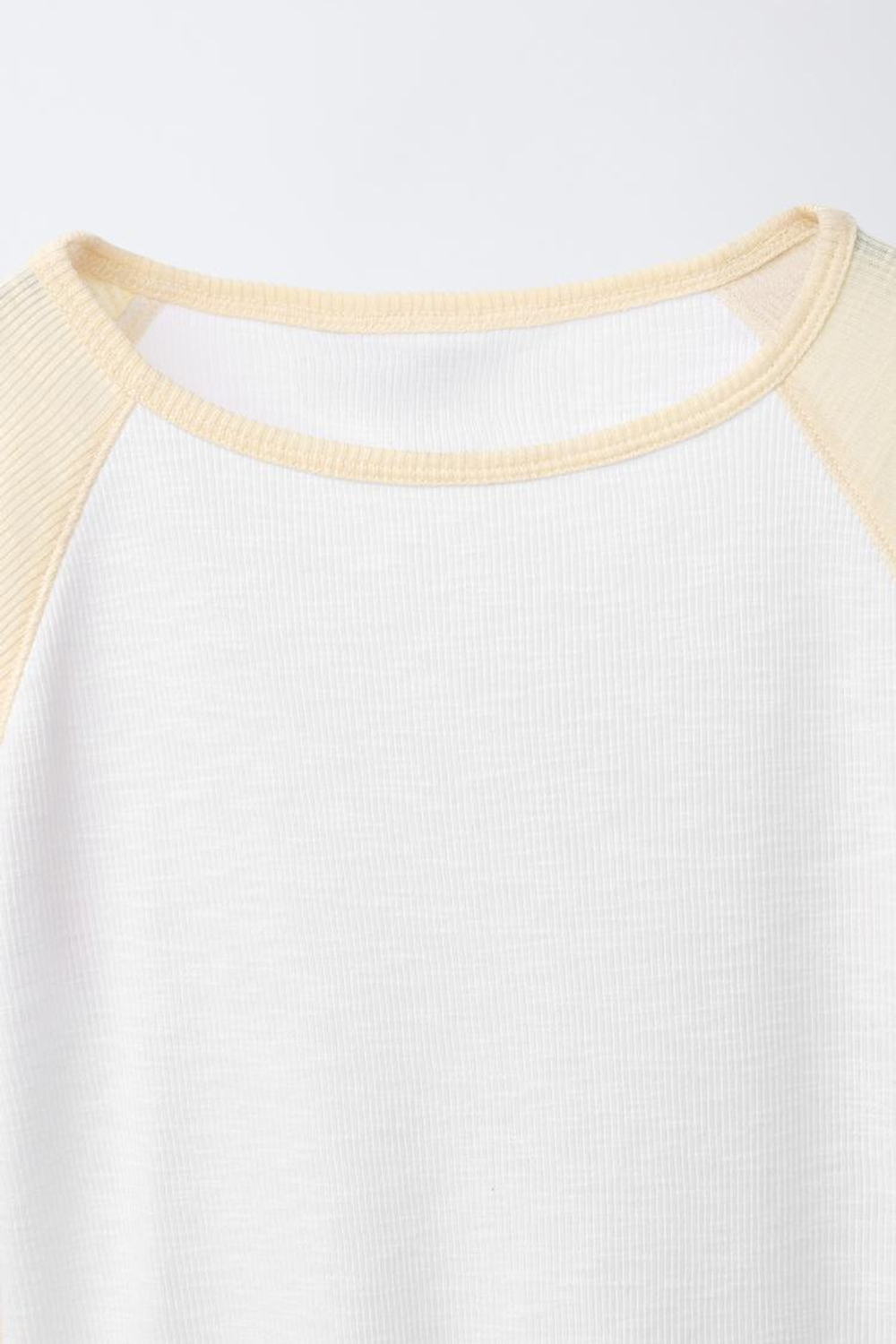 ZARA ФУТБОЛКА С РУКАВАМИ РЕГЛАН, ЖЕЛТЫЙ