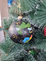 Шар стеклянный "Щелкунчик" ручная роспись