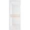 Алюминиевая дверь 6AG вайт остеклённая со вставкой