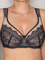 Бюстгальтер с мягкой чашкой Desire (Размер: 95C) (Цвет: черный с бежевым)