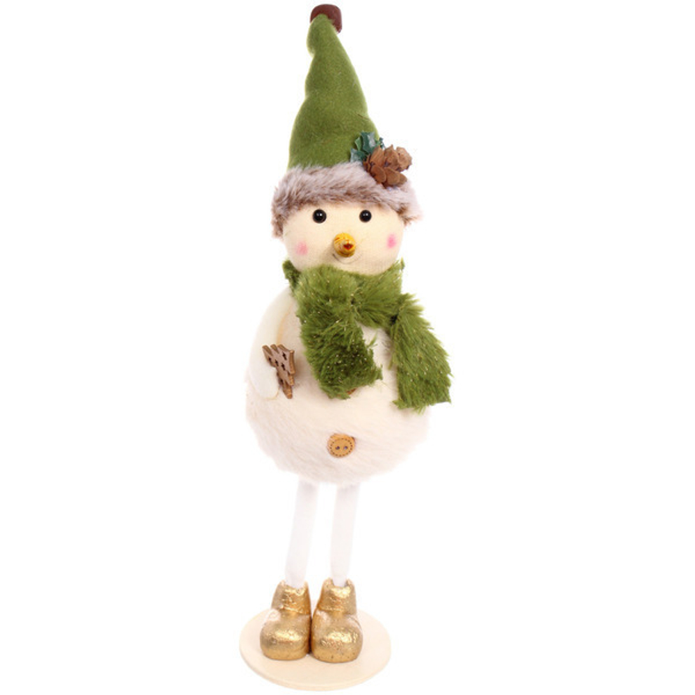 Фигурка «Снеговичок в наряде» 27 см (в ассортименте), Зеленый