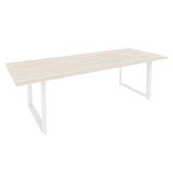 Onix Direct Стол переговорный на О-образном м/к O.MO-PRG-25 Денвер Светлый/Металл Белый 2580*980*750