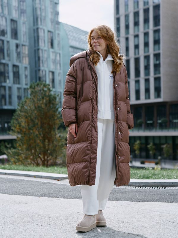 Пуховик удлиненный стеганый 