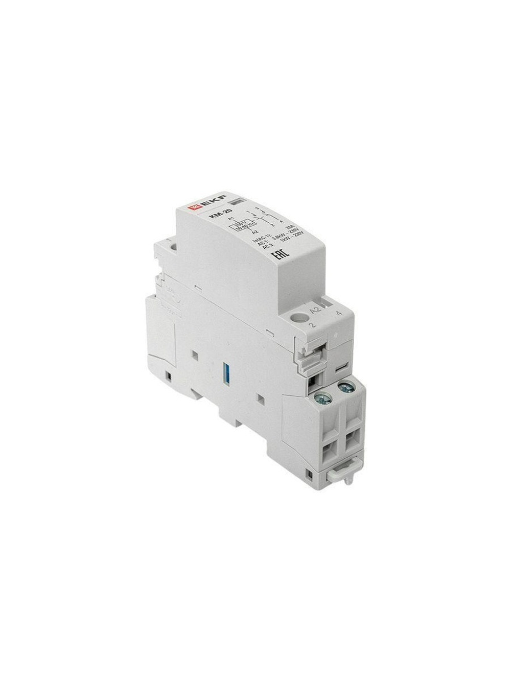 Контактор модульный КМ 20А 2NО (1 мод.) EKF km-1-20-20