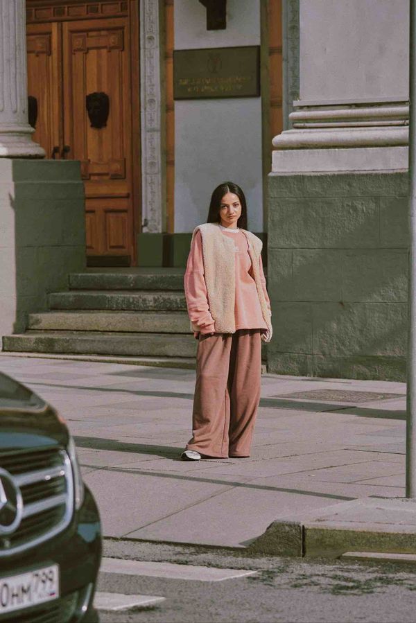 Брюки Baggy Trousers Logo Brownie коричневые - фото 4