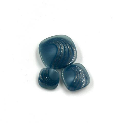 Пуговицы сине-серый блеск волны